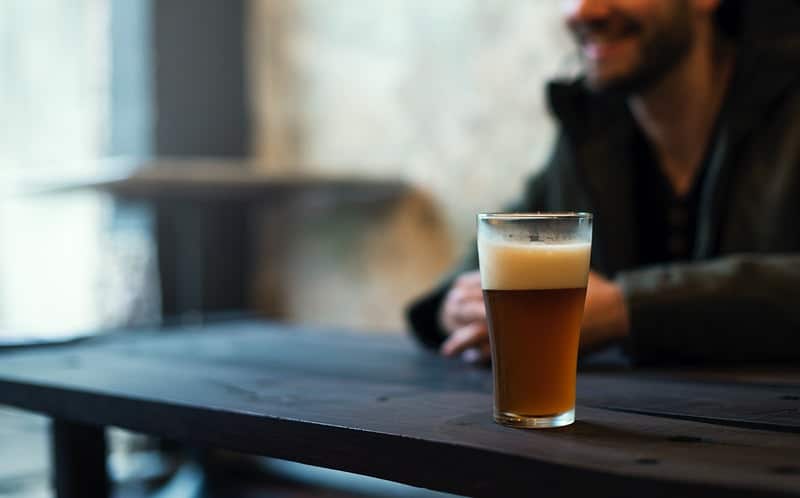 Glass Of Beer At The Table