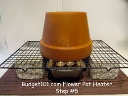 flower pot heater votive candels terra cotta pot